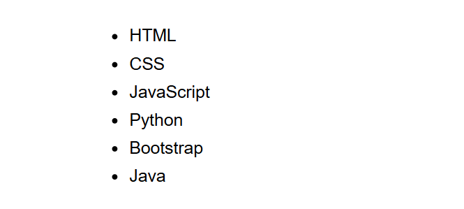 Unordered List Illustration